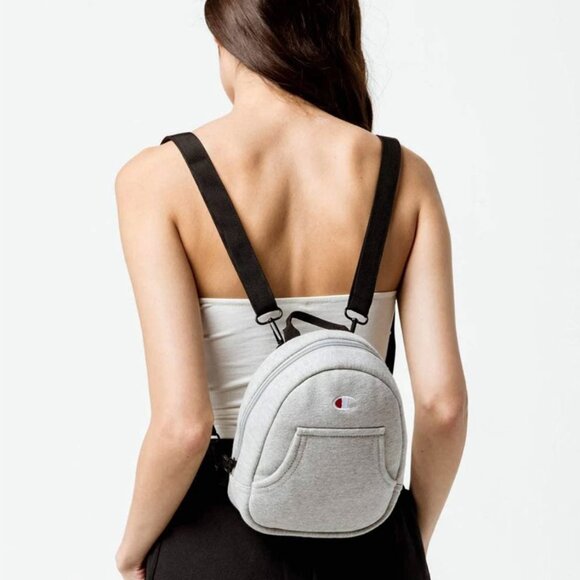 Champion Handbags - Champion Mini Backpack Gray Adjustable straps